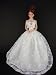 Brilliant White Wedding Gown with Rhinestone Flower on the Botice Made to Fit the Barbie Doll