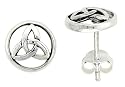 Tiny 1/4" (7 mm) Sterling Silver Celtic Knot Stud Earrings