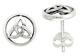 Tiny 1/4 (7 mm) Sterling Silver Celtic Knot Stud Earrings