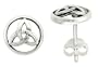 Sterling Silver Trinity Celtic Knot Stud Earrings, 3/8 in. (10mm)