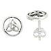 Sterling Silver Trinity Celtic Knot Stud Earrings, 3/8 in. (10mm)