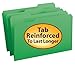 Smead File Folder, Reinforced 1/3-Cut Tab, Legal Size, Green, 100 per Box (17134)