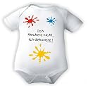 Body Baby mit Druck ICH KLECKERE NICHT, ICH DEKORIERE / kurz-und langarm / Gr. 50 - 104