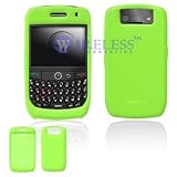 BlackBerry Curve 8900 Trans. Neon Green Silicon Skin Case