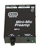 Rolls MP13 Microphone Preamplifier XLR and 1/8 Inch Mic IN, Inch OUT Drives Stereo Headphones