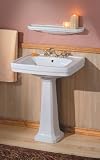 Cheviot 404W24-8 White Classic Pedestal Lavatory with 8 Faucet Holes from the Classic Collection 40