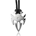 Men's Stainless Steel Diamond Pendant Necklace (GH, SI, 0.05 carat)