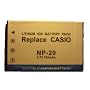 NP20 / NP-20 3.7V 750mAh High capacity replacement Li ion Battery for Casio digital camera models EX-S100 EX-S500EO EX-S500GY EX-S500WE EX-S600EO EX-S600GD Exilim EX-M1 EX-M2 EX-M20 EX-M20U EX-S1 EX-S100 EX-S100WE EX-S1PM EX-S2 EX-S20 EX-S20U EX-S2PW EX-S3 EX-S500 EX-Z3 EX-Z4 EX-Z4U EX-Z60 EX-M1 M2 S1 S1PM S2 S3 S4 S100 S500 S600D/Z3 Z4S Z75 ES-5 EX-270 EX-Z5 EX-Z60 EX-S770 S880 S770 Replaces part numbers CASIO: NP-20 NP-20DBA POLAROID : PR-119DG SONY : DCS001, DLCS20, NP-FM20, NP20CP, VSN018L08S, VSN020L08D, VSN020L08S APS : BC1066 CTA : DB-NP20 DIGIPOWER : BP-NP20 DURACELL : DRCA20 MAXELL : DC3776 SAKAR : CB-20 SUNPAK : RB-7 ULTRALAST : ULNP20
