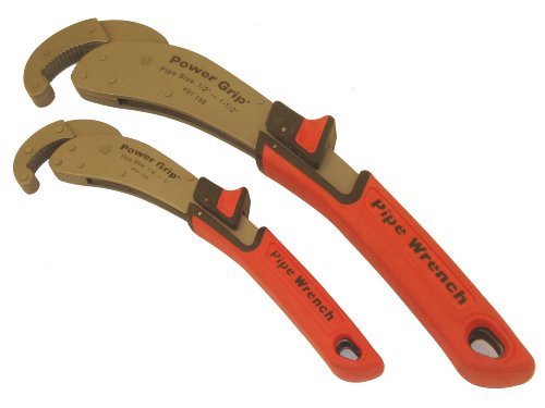 Olympia Tools 01-161 2-Pieces Power Grip Set, 10-Inch and 14-Inch Pipe Wrenches