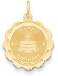 14K Happy Birthday Charm