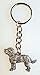 Labradoodle Pewter Silver Keychain Key Chain Ring