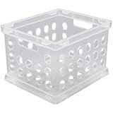 Sterilite 16958612 Mini Crate, Clear, 12-Pack