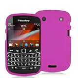 Hot Pink Silicone Rubber Gel Soft Skin Case Cover for Blackberry Bold Touch ....