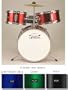 Union 3 pc. Junior Kids Drum Set UT3 *RED* Complete with Seat, Sticks, Pedal (for 3-5 yrs old)