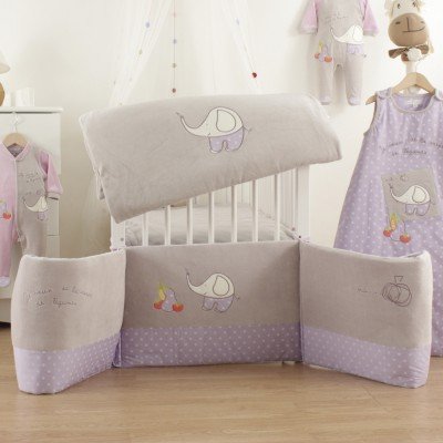 Imagen principal de Protector de cuna 'Sopa de verduras' Tallas Protector de cuna (TU : 190 x 40 cms) - Kinousses