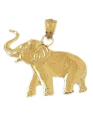 Dazzlers Solid Elephant Charm Pendant 14k Gold Available in three colors from jewelsberry (weights: 3.3 grams only)