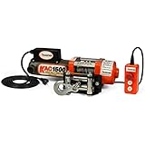 Keeper KAC1500 110/120V AC Electric Winch with Hand Held Remote - 1500 lb. Capacity