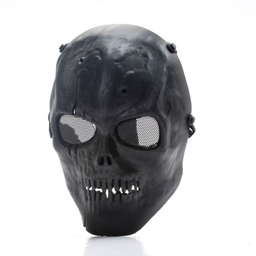 Yiding Army of Two Skeleton Airsoft Paintball Bb Gun Protect Full Skull Mask Black