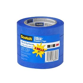 ScotchBlue Painters Tape for Multi-Surfaces 2090-1A-4X, 1 in x 60 yd, 4pk