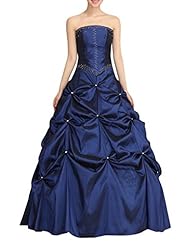 Strapless Bubble Dress Satin Backless Banding Lace Beaded Glittering Sleeveless Floor Length Scoop Neck  Dress