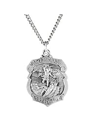 27x21mm St. Michael Medal in Sterling Silver