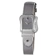 Fendi B Fendi Ladies Shiny Grey Leather Strap Buckle Shaped Watch F370266 by Fendi