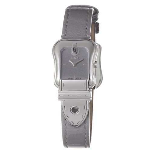Fendi B. Fendi Ladies Shiny Grey Leather Strap 