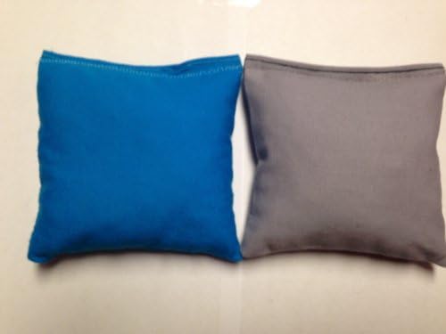 Regulation Cornhole Bags 17 COLORS Handmade Top Quality (Set Of 8) (Grey/Turquoise)