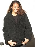 BLACK PERSIAN LAMB FUR JACKET sz12 #3151