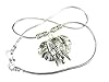 Vintage Elephant Pandent Chain Necklace for Women Silver Tone Metal Statement Necklace