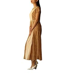 Petite Chiffon Short Sleeves General Print Vintage Lace Maxi Dress 