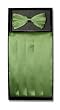 SILK Cumberbund & BowTie OLIVE GREEN Men's Cummerbund & Bow Tie Set