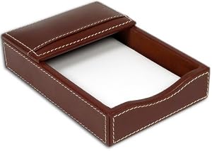 Rustic Brown Leather 4x6 Memo Holder