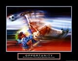 Opportunity: Soccer Art Poster Print by Bill Hall, 28x22