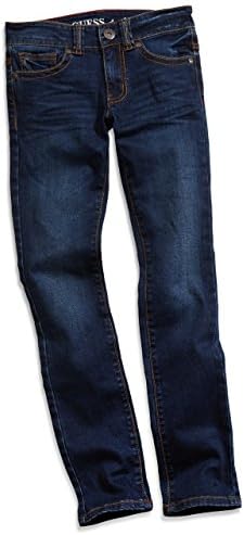 GUESS Kids Girls Big Girl Daredevil Skinny Jeans (7-16), DARK STONEWASH (14)