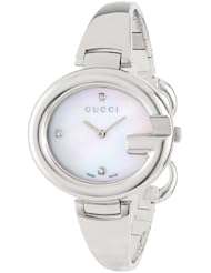 Gucci Womens YA134303 Guccissima Fashion Bangle Mother-Of-Pearl Dial Watch