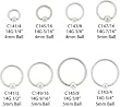 14G STEEL CAPTIVE BEAD RINGS C141/4 -14G 1/4" 4MM BALL