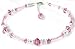 October Rose Sterling Silver Anklets - Handmade Adjustable Beaded Birthstone Ankle Bracelets