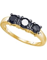 1.04CTW BLACK DIAMOND MICRO-PAVE RING