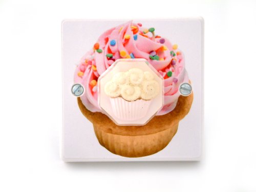 Pink Cupcake Light Switch Ideal For The Kitchen or a Girls Bedroom