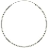 Sterling Silver Large Thin Endless Hoop Earrings, 1 3/4 in. Diameter