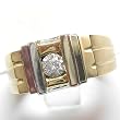 14K Two-Tone Gold Diamond Man's Ring