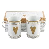Pair Of Gift Boxed Golden Anniversary Mugs - 50th Anniversary