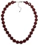 14k Yellow Gold Filled 12mm Faceted Carnelian Bead Necklace, 16"