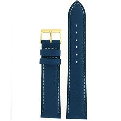 Watch Band Genuine Soft Leather Cobalt Blue 18mm