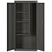Sandusky Lee VFC1301566-09 Black Steel Janitorial/Supply Cabinet, 3 Fixed Side Shelves, 66" Height x 30" Width x 15" Depth