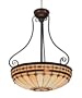 Landmark 642-BC Diamond Ring 3-Light Pendant, 32-Inch, Burnished Copper