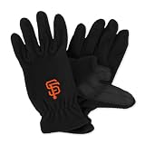 MLB Men's San Francisco Giants Fleece Gloves (Black, Mens)