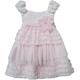 Isobella & Cloe Claire Cap Sleeve Ruffle Cotton Dress. Light Pink. (9m-4T)