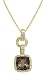 14k Yellow Gold Smoky Topaz and Diamond Pendant by Duneier of NY